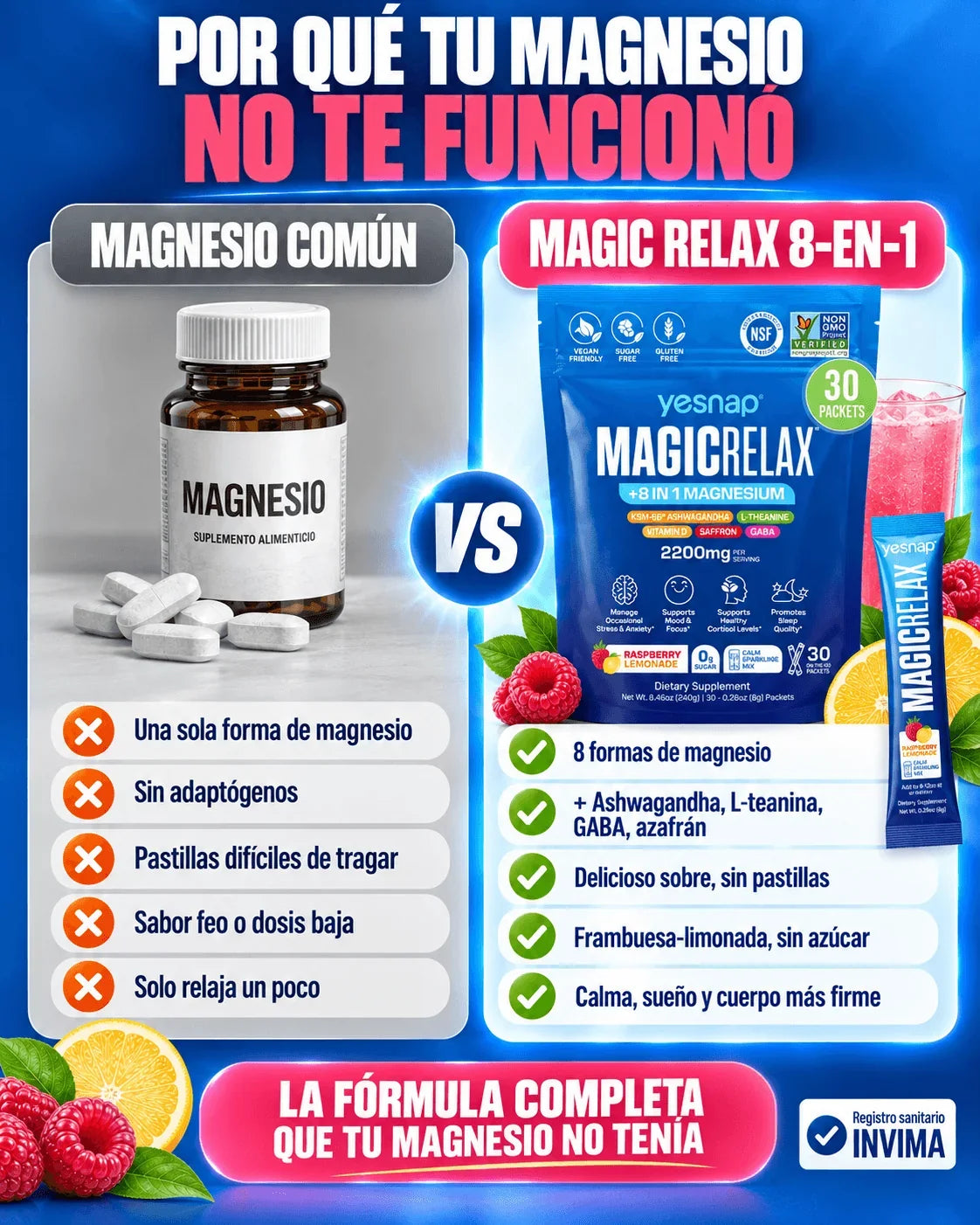 MagicRelax vs magnesio común